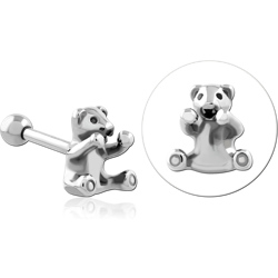 SURGICAL STEEL GRADE 316L JEWELED TRAGUS MICRO BARBELL