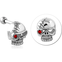 SURGICAL STEEL GRADE 316L JEWELED TRAGUS MICRO BARBELL