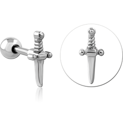 SURGICAL STEEL GRADE 316L TRAGUS MICRO BARBELL