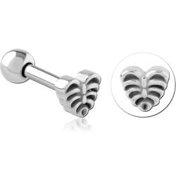 SURGICAL STEEL GRADE 316L TRAGUS MICRO BARBELL