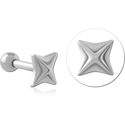 SURGICAL STEEL GRADE 316L JEWELED TRAGUS MICRO BARBELL