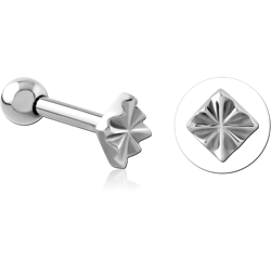 SURGICAL STEEL GRADE 316L JEWELED TRAGUS MICRO BARBELL