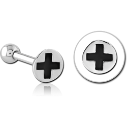 SURGICAL STEEL GRADE 316L TRAGUS MICRO BARBELL - SCREW HEAD