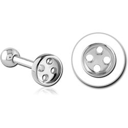 SURGICAL STEEL GRADE 316L TRAGUS MICRO BARBELL - BUTTON