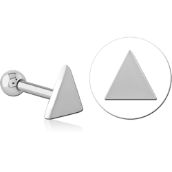 SURGICAL STEEL GRADE 316L TRAGUS MICRO BARBELL - TRIANGLE