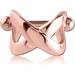 ROSE GOLD PVD COATED SURGICAL STEEL GRADE 316L CARTILAGE SHIELD