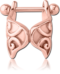 ROSE GOLD PVD COATED SURGICAL STEEL GRADE 316L CARTILAGE SHIELD