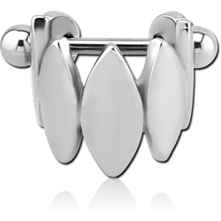 SURGICAL STEEL GRADE 316L CARTILAGE SHIELD - SURFBOARD