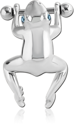 SURGICAL STEEL GRADE 316L JEWELED CARTILAGE SHIELD