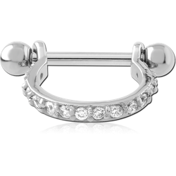 SURGICAL STEEL GRADE 316L JEWELED CARTLAGE SHIELD