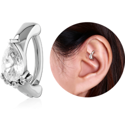 SURGICAL STEEL GRADE 316L JEWELED ROOK CLICKER