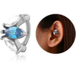 SURGICAL STEEL GRADE 316L JEWELED ROOK CLICKER