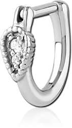 SURGICAL STEEL GRADE 316L JEWELED TRAGUS CLICKER