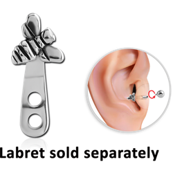 SURGICAL STEEL GRADE 316L TRAGUS WRAP - BEE