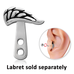 SURGICAL STEEL GRADE 316L TRAGUS WRAP - WING