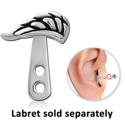 SURGICAL STEEL GRADE 316L TRAGUS WRAP - WING