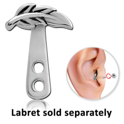 SURGICAL STEEL GRADE 316L TRAGUS WRAP - LEAVES