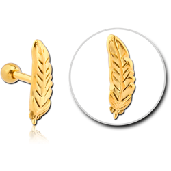 STERILE GOLD PVD COATED SURGICAL STEEL GRADE 316L TRAGUS MICRO BARBELL