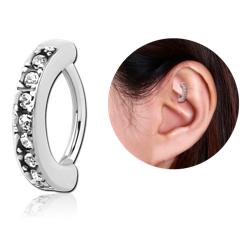 STERILE SURGICAL STEEL GRADE 316L PREMIUM CRYSTAL JEWELED ROOK CLICKER