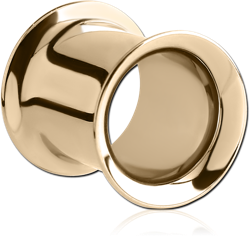 18 KARAT GOLD YELLOW DOUBLE FLARED TUNNEL