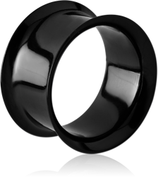 BLACK PVD COATED SURGICAL STEEL GRADE 316L DOUBLE FLARED TUNNEL