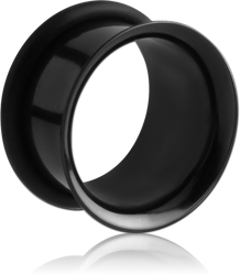 BLACK PVD COATED SURGICAL STEEL GRADE 316L SINGLE FLARED TUNNEL