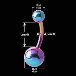 measurement of NAVEL JEWELRY