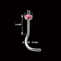 measurement of NOSTRIL JEWELRY