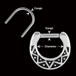 measurement of SEPTUM JEWELRY